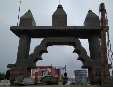 Mandir Gate and Wall